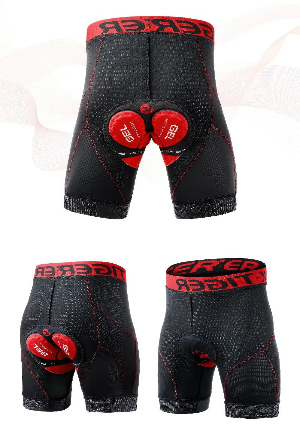 Ademende stof van deze grijze herenfietsbroek. Comfortabele sportbroek met vulling, perfect voor zomerse fietstochten.