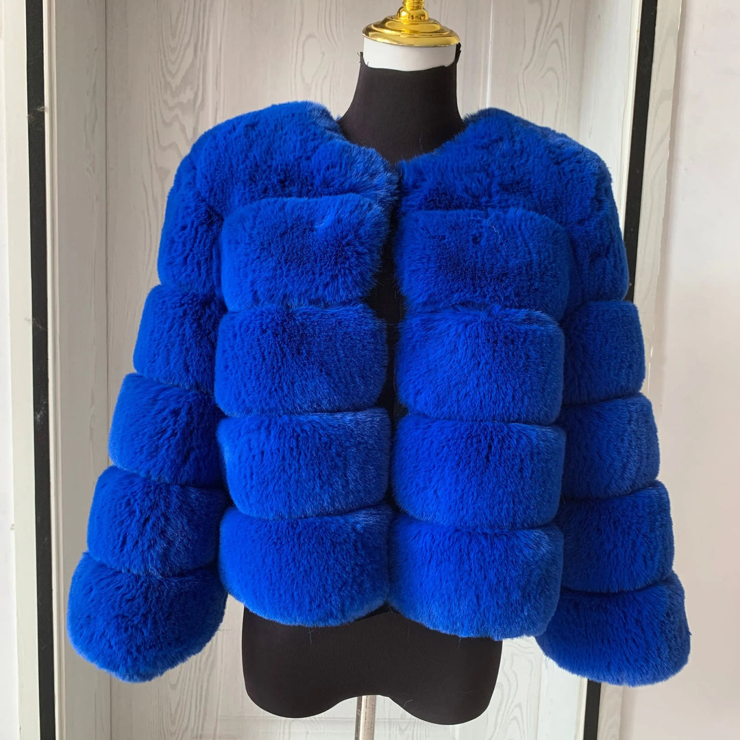 Dames winterjas, elegante frontaanzicht. Warme en comfortabele jas, onmisbare bovenkleding voor de winter.