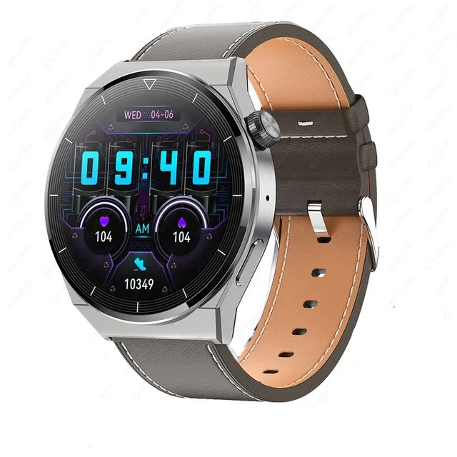 Unisex smartwatch aan de pols, elegante zwarte uitvoering, geschikt voor dagelijks gebruik en sport.