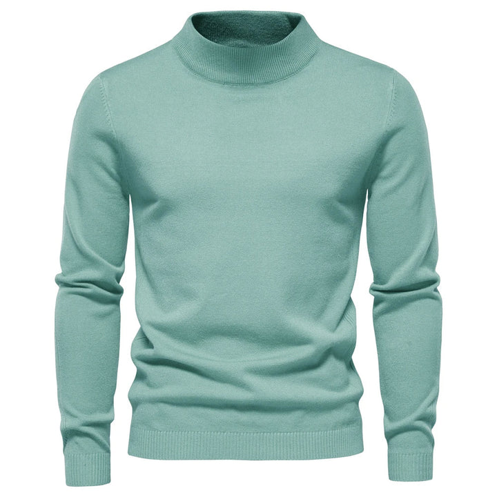 Stijlvolle heren coltrui onder een jasje, slim-fit mode voor zakelijke en smart-casual gelegenheden.