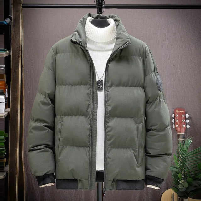 Comfortabele gewatteerde winterjas voor heren, zacht en warm, perfect voor dagelijks gebruik.