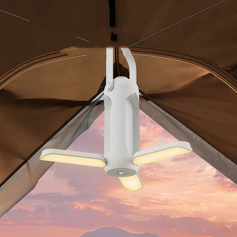 LumiCamp compacte LED campinglamp; oplaadbaar, draagbaar en waterbestendig voor alle outdoor avonturen.