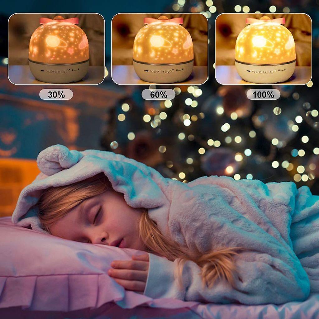 Veelzijdige slaaplamp en sfeerlicht: nachtlamp sterrenprojector droomlicht voor magische kinderkamer.