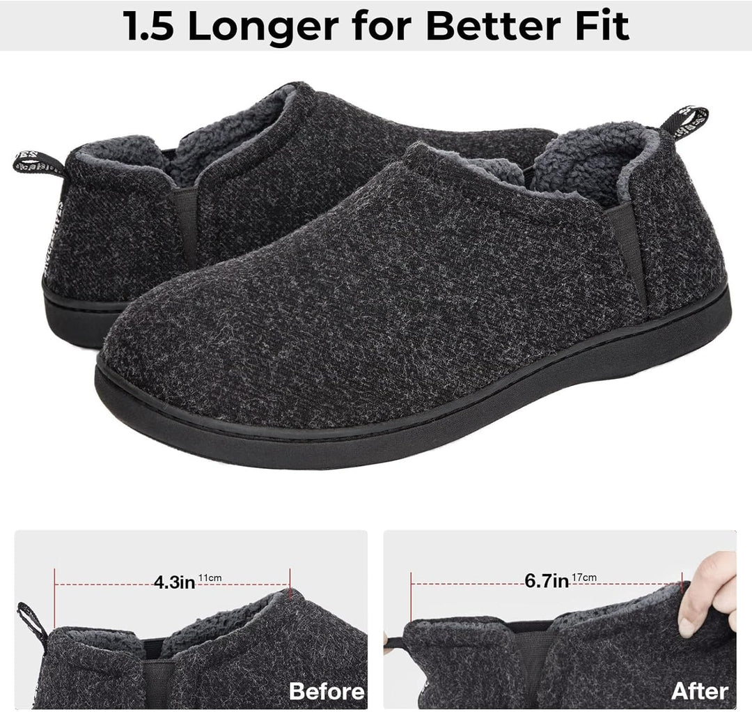 Casual heren winterpantoffels Noah, warm en zacht, met duurzame zool.