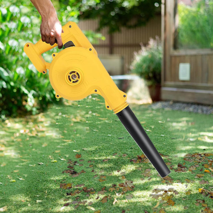 Veyro krachtige draadloze bladblazer, perfect voor zowel tuinonderhoud als het blazen van lichte sneeuw.