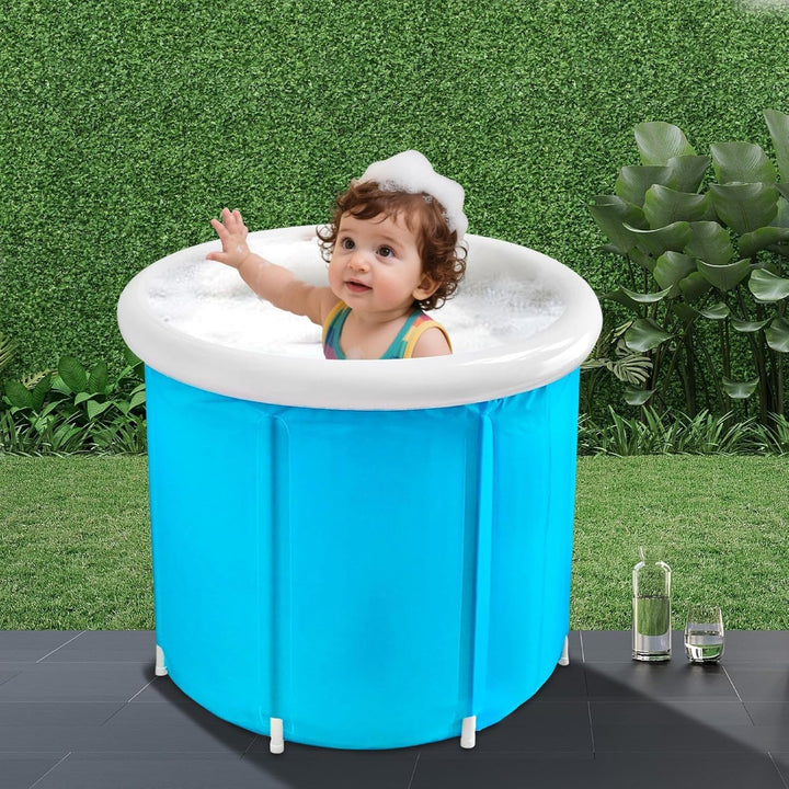 Maximaal comfort met dit opvouwbare bad Eloria. Draagbaar, lekvrij, compact voor volwassenen en kinderen thuis of buiten.