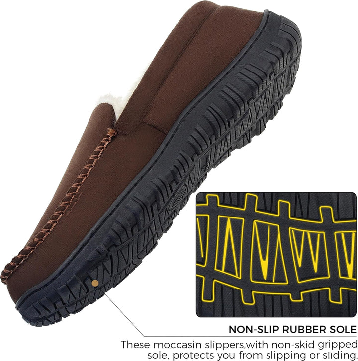Casual heren mocassins Lennox met warme voering, perfect als sloffen voor thuis.