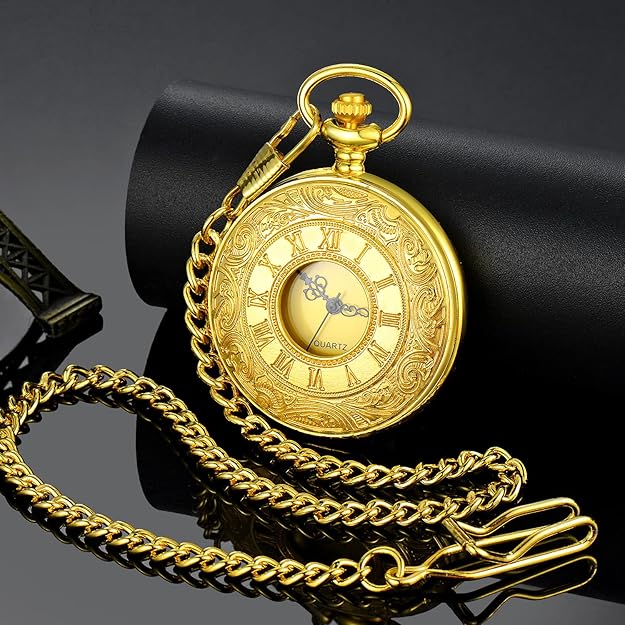 Antiek ogend zakhorloge, ideaal voor verzamelaars, met Romeinse cijfers.