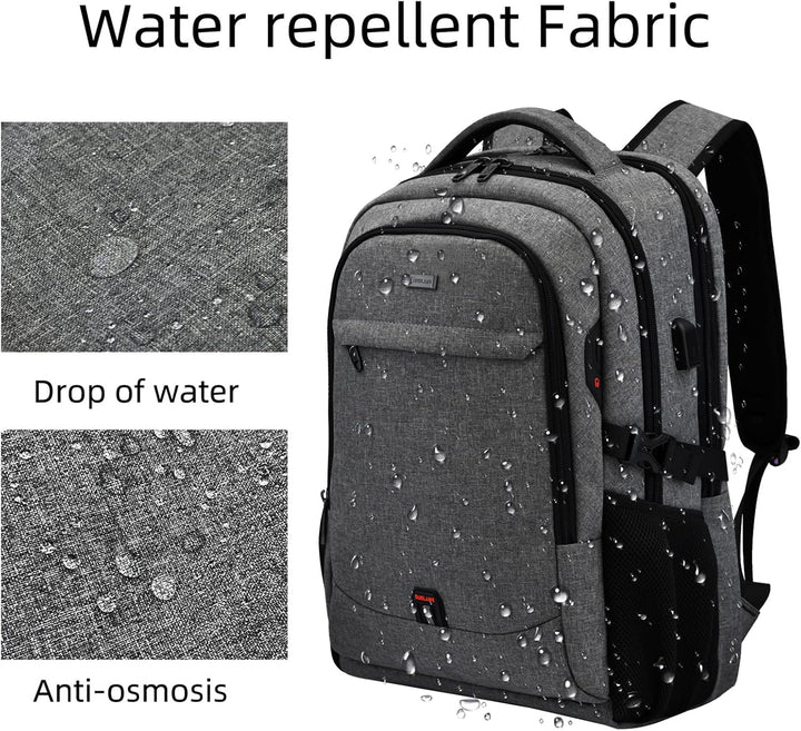 Werkrugzak waterbestendig met USB-poort en georganiseerde indeling voor professionals.