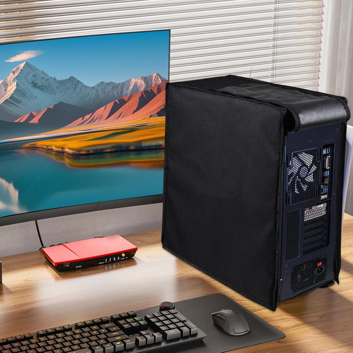Praktische waterdichte stofhoes met ritsen voor CPU; onmisbaar computer accessoire.