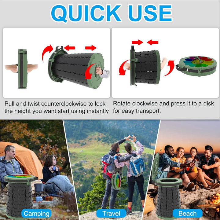 Robuust PP draagbaar toilet, comfortabel en verstelbaar voor kamperen, reizen en festivals.