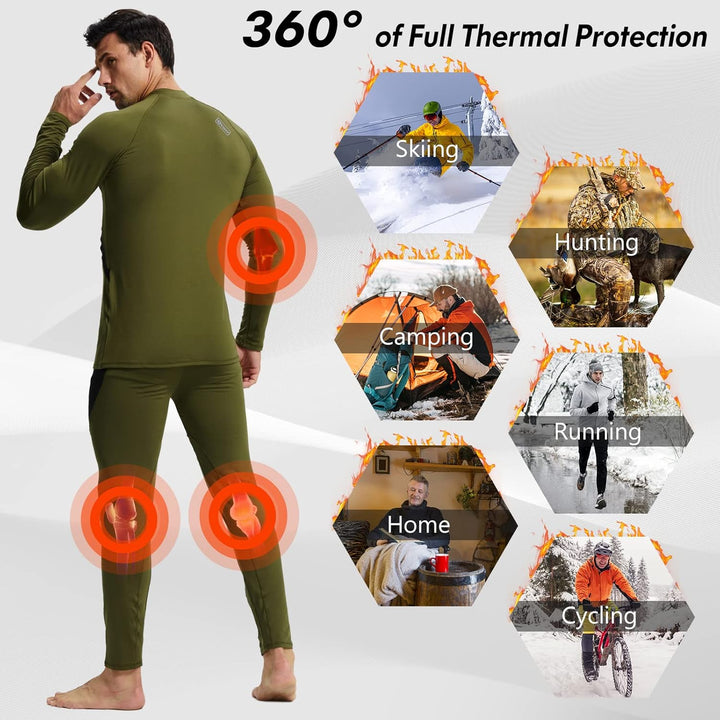 Zachte heren thermisch ondergoed set, draagt heerlijk comfortabel.