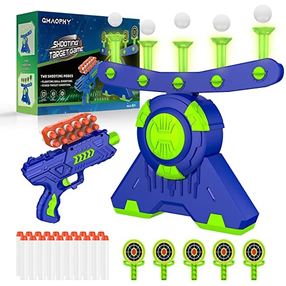 Kinder waterdoelspel met drijvende doelwitten, perfect voor schietplezier en waterspel buiten.