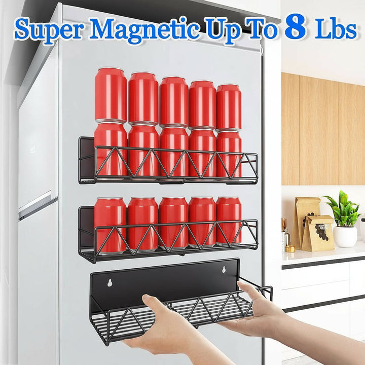 Modern magnetisch kruidenrek set voor de keuken. Creëert extra opslagruimte en organisatie zonder boren te installeren.