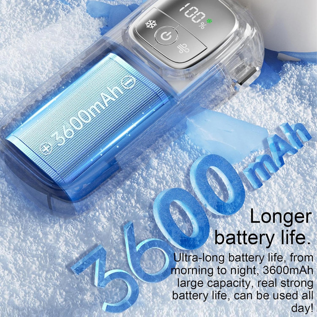 Gadget voor de hitte: opvouwbare handventilator met 100 snelheden en LED-display.