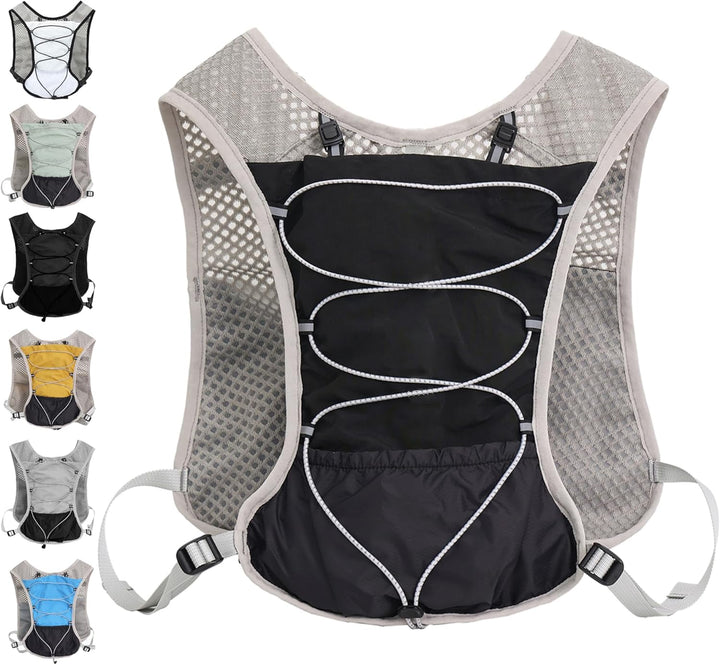 Outdoor wandelvest met 2L hydratatiecapaciteit, ideaal voor avonturiers.