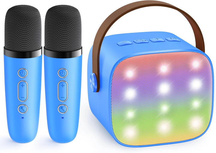 Veylo draagbare feestkaraoke machine; entertainment voor jong en oud met draadloze microfoons.