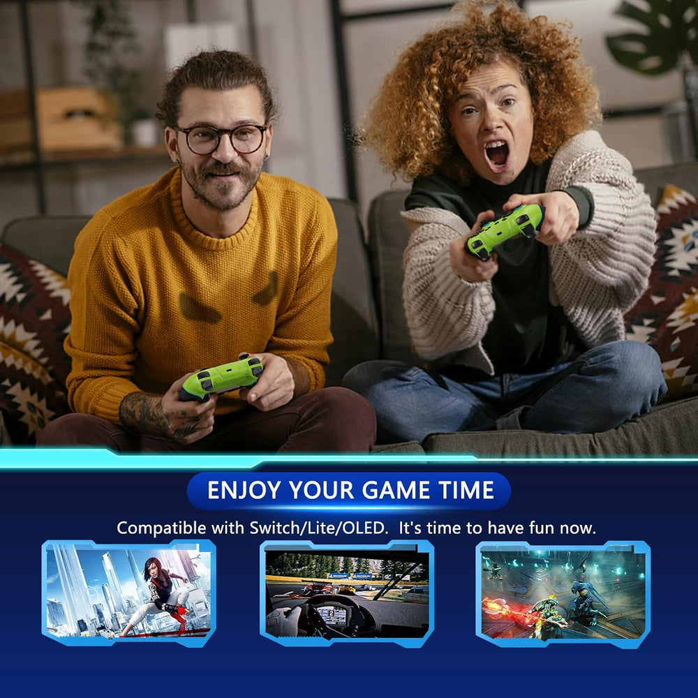Zwarte draadloze Switch controller met Hall Effect joysticks en turbo functie voor precieze gameplay.