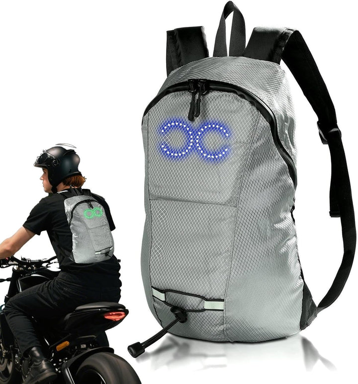 Unisex tas met geïntegreerde LED verlichting, ideaal voor stedentrips en outdoor avonturen bij nacht.