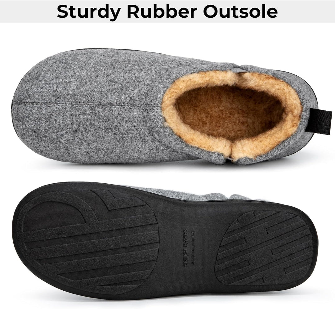 Luxe heren winterpantoffels Noah, zacht, warm en met antislip zool.