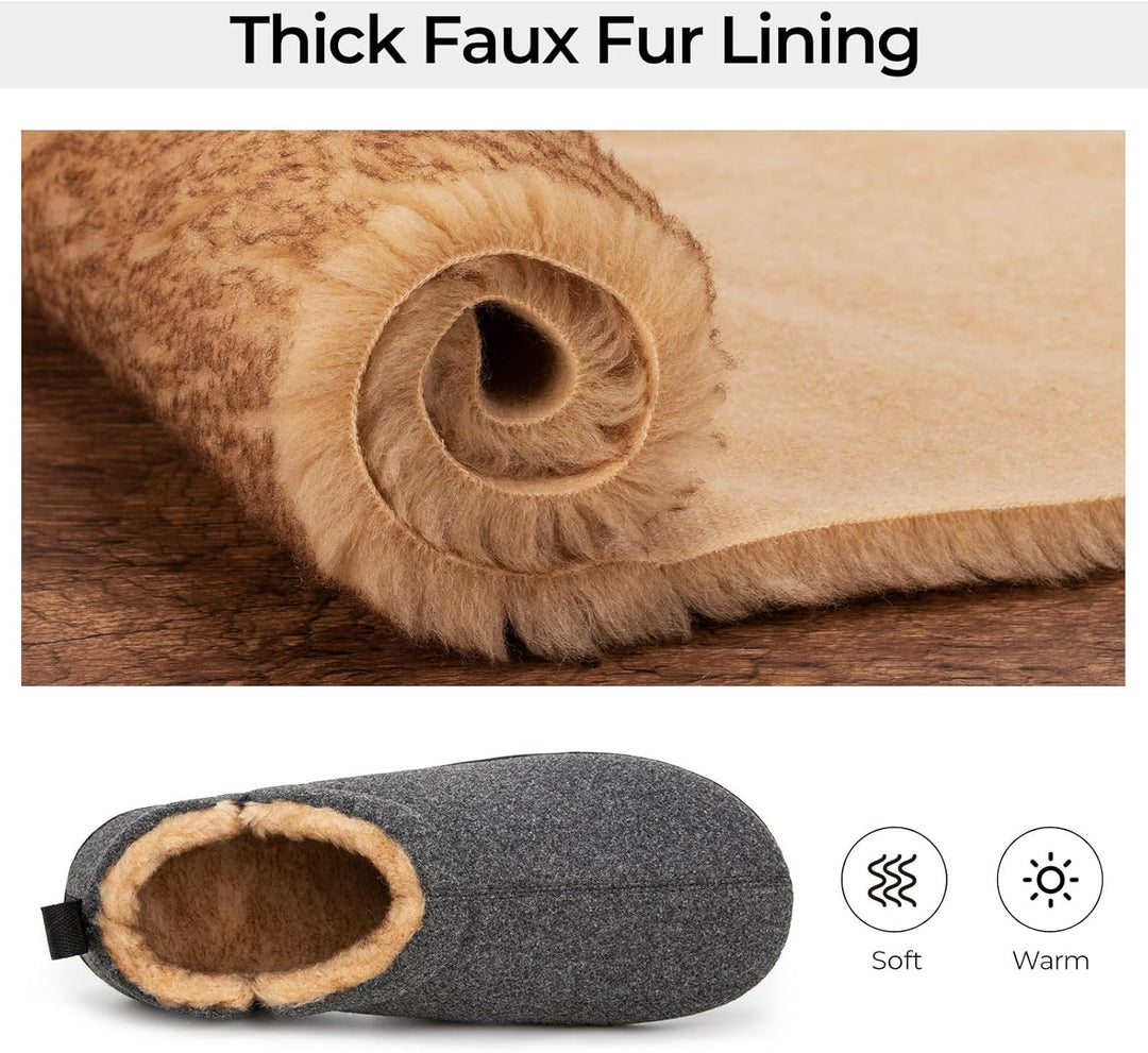Noah heren binnenhuis schoenen, warm en zacht voor ontspanning in de winter.