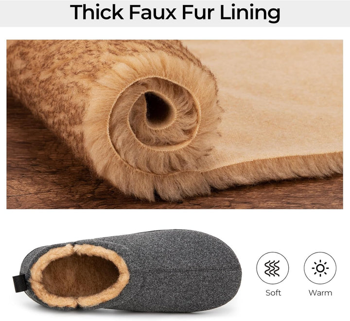 Noah heren binnenhuis schoenen, warm en zacht voor ontspanning in de winter.