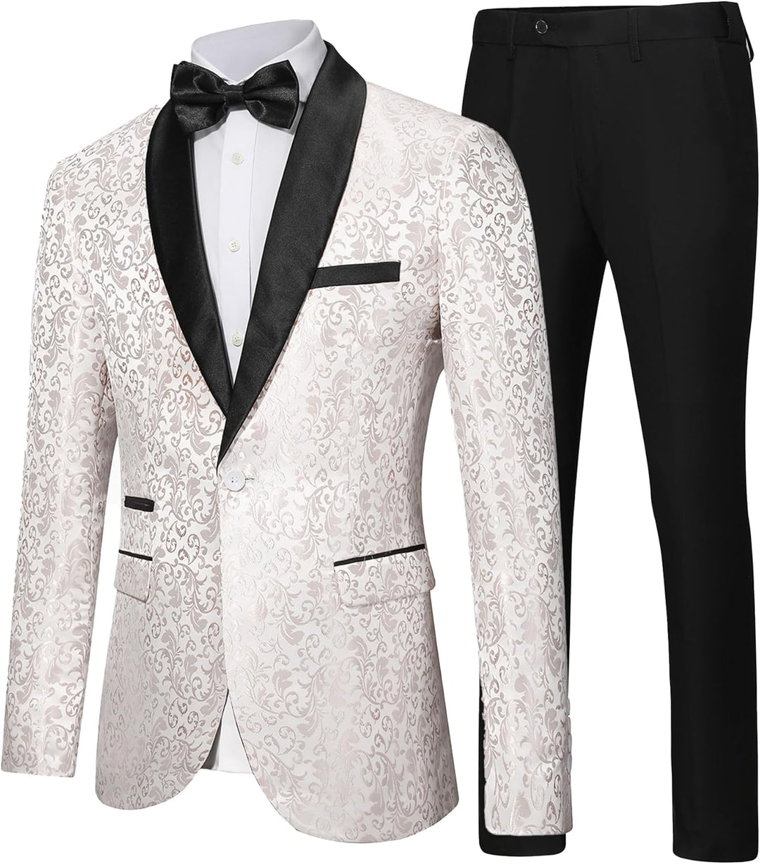Zwarte slim-fit smoking 'Leon', een moderne interpretatie van het klassieke kostuum.