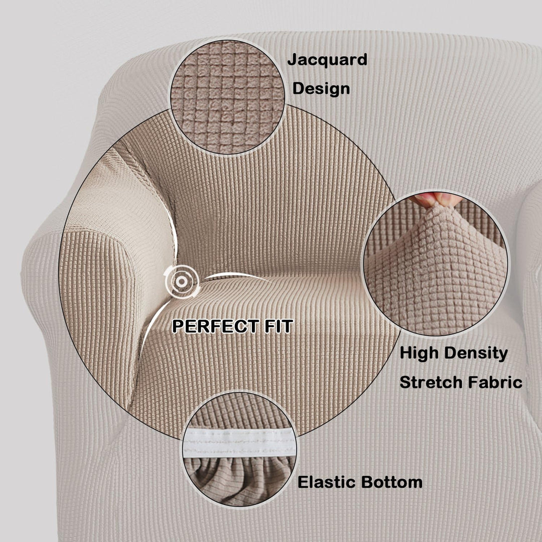 Universele stoelhoes CoverFlex, perfecte meubelaccessoire voor woonkamers. Eenvoudig te installeren stretchhoes.