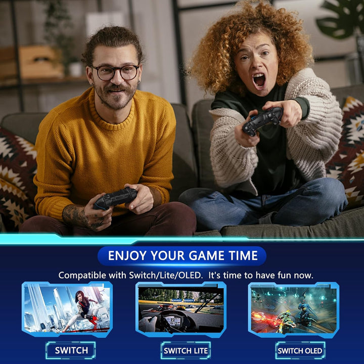 Nexora draadloze Switch controller met programmeerbare turbo functie en Hall Effect sensoren.