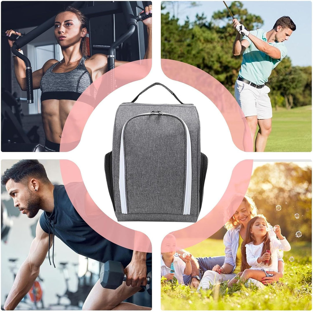 Ruime unisex golfschoentas met rits en handvat, houdt golfschoenen droog en netjes na het spelen.