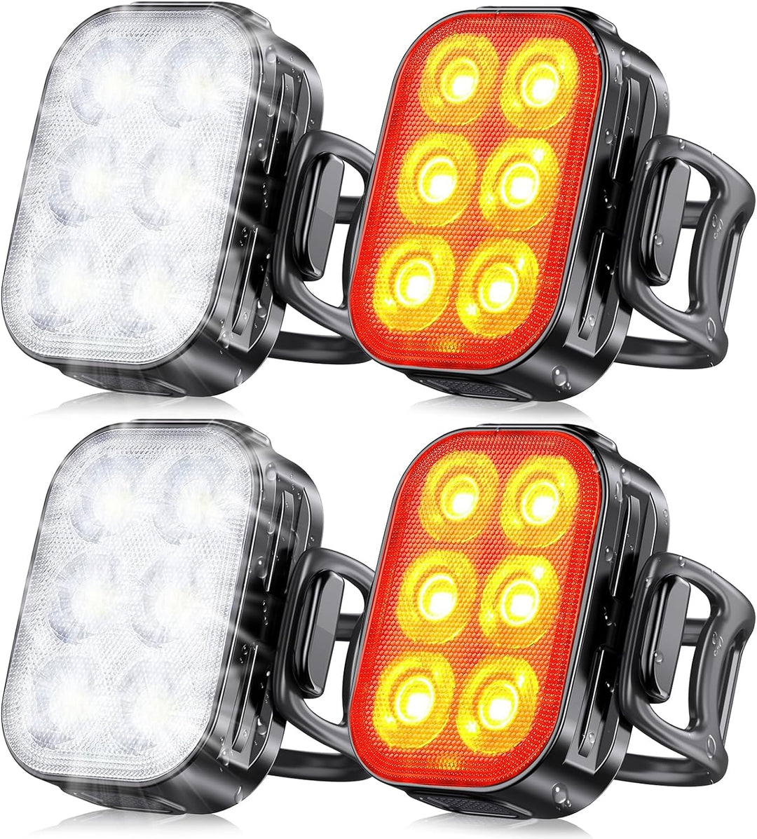 Compacte, eenvoudig monteerbare Ultra Slim USB fietslampen set. LED voor- en achterlicht voor mobiliteit.