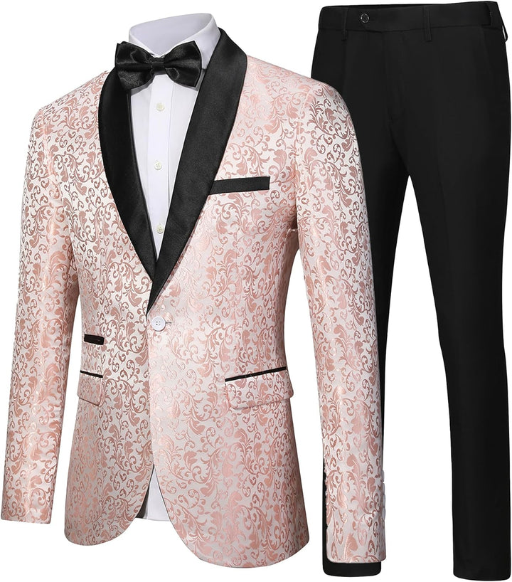 Luxe zwarte heren smoking 'Leon' set, ideaal voor gala's, bruiloften en formele feesten.