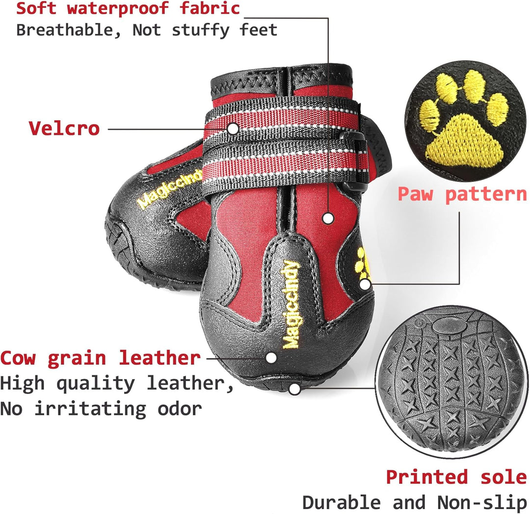 Anti-slip hondenlaarzen voor optimale grip op gladde oppervlakken, essentiële pootbescherming voor uw hond.