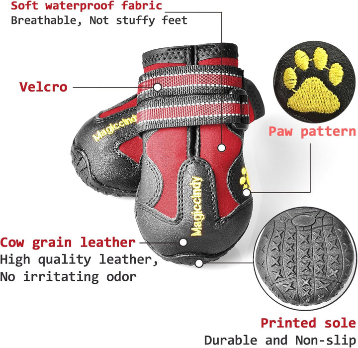 Anti-slip hondenlaarzen voor optimale grip op gladde oppervlakken, essentiële pootbescherming voor uw hond.