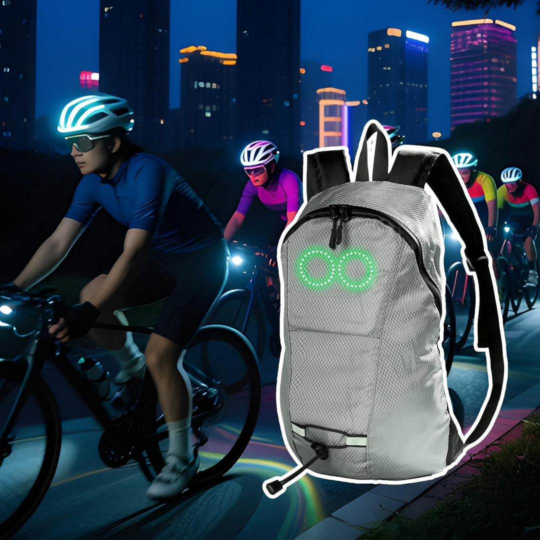 Waterdichte LED rugzak met aanpasbaar licht, geschikt voor heren en dames, voor reizen en outdoor.