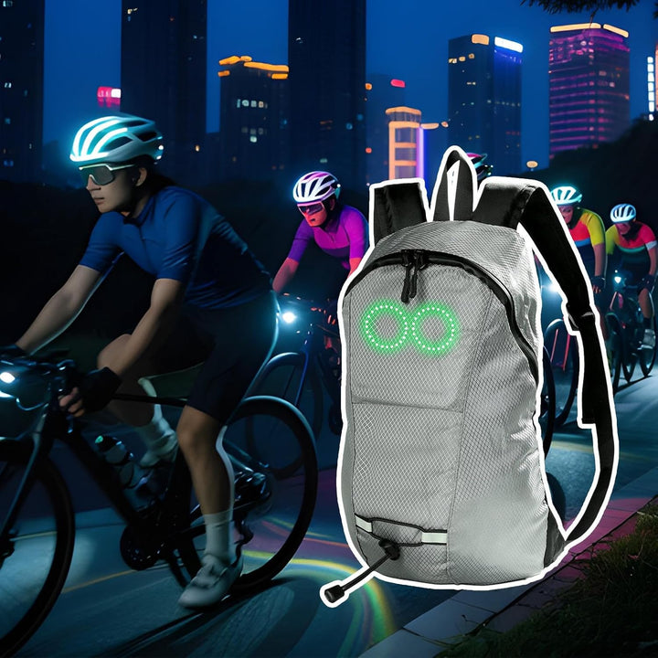 Waterdichte LED rugzak met aanpasbaar licht, geschikt voor heren en dames, voor reizen en outdoor.