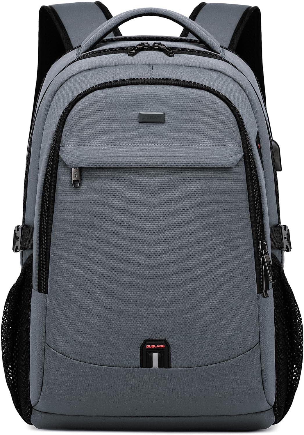 Unisex waterdichte rugzak voor reizen, met laptopvak en USB-oplaadpoort. Ideaal voor werk, school en pendelen.