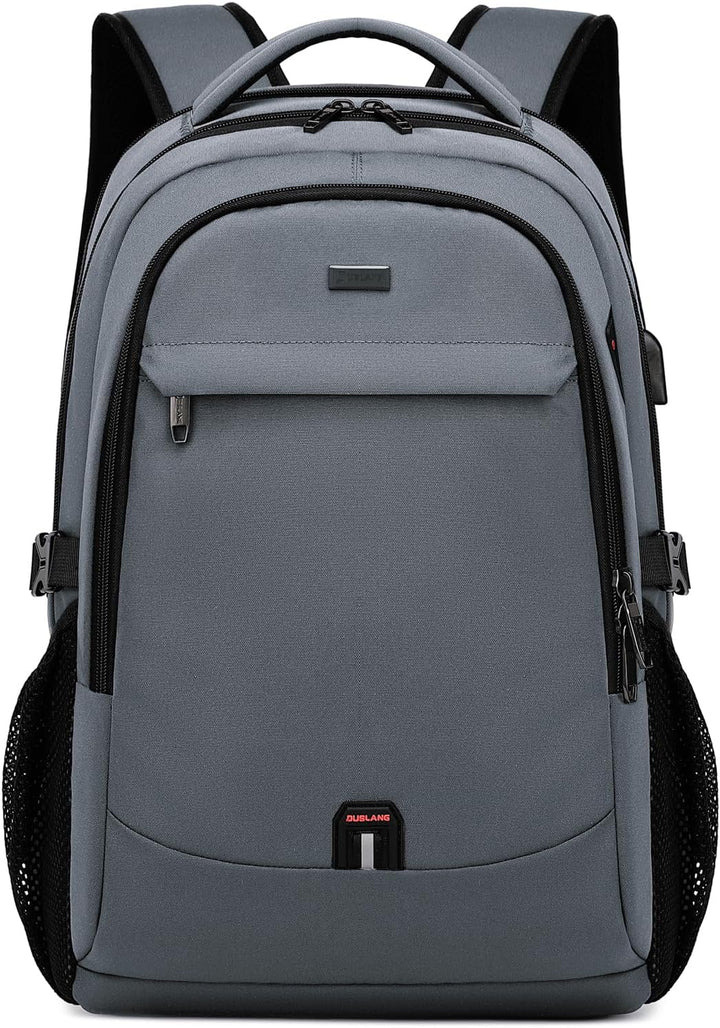 Unisex waterdichte rugzak voor reizen, met laptopvak en USB-oplaadpoort. Ideaal voor werk, school en pendelen.