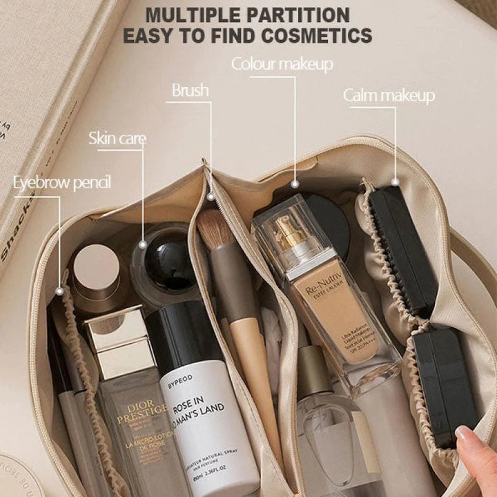 Compacte make-up reistas voor dames, perfect voor het organiseren van toiletartikelen en beauty producten.