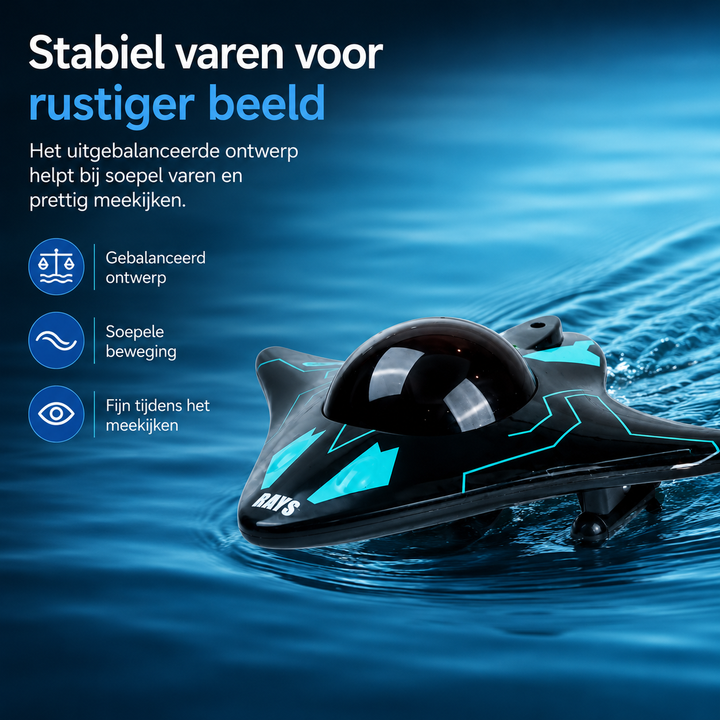 Compacte RC onderzeeër gadget met gebruiksvriendelijke afstandsbediening, perfect voor onderwater avonturen.