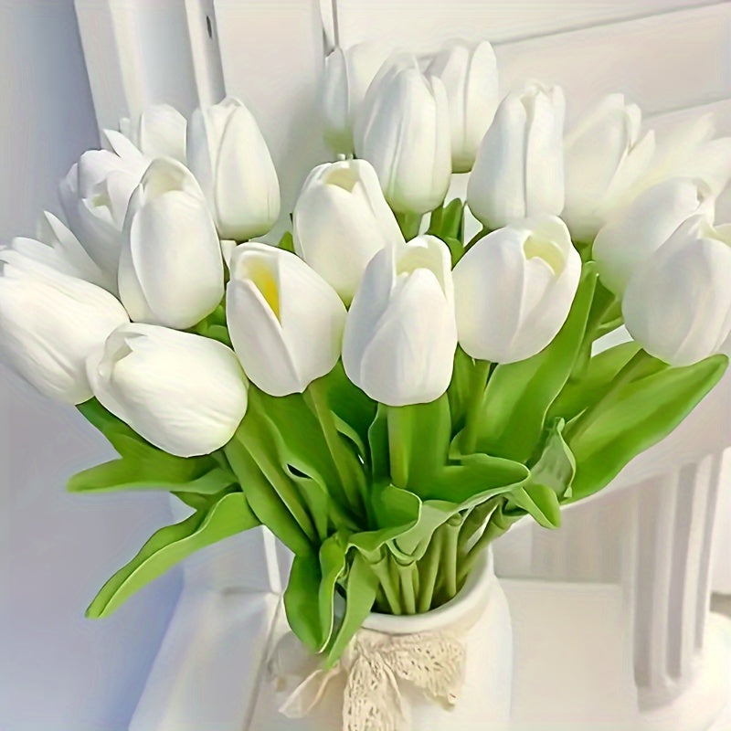 Elegante nep tulpen, ideaal voor bruiloftsdecoratie en feestelijke bloemstukken.