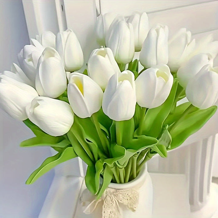 Elegante nep tulpen, ideaal voor bruiloftsdecoratie en feestelijke bloemstukken.