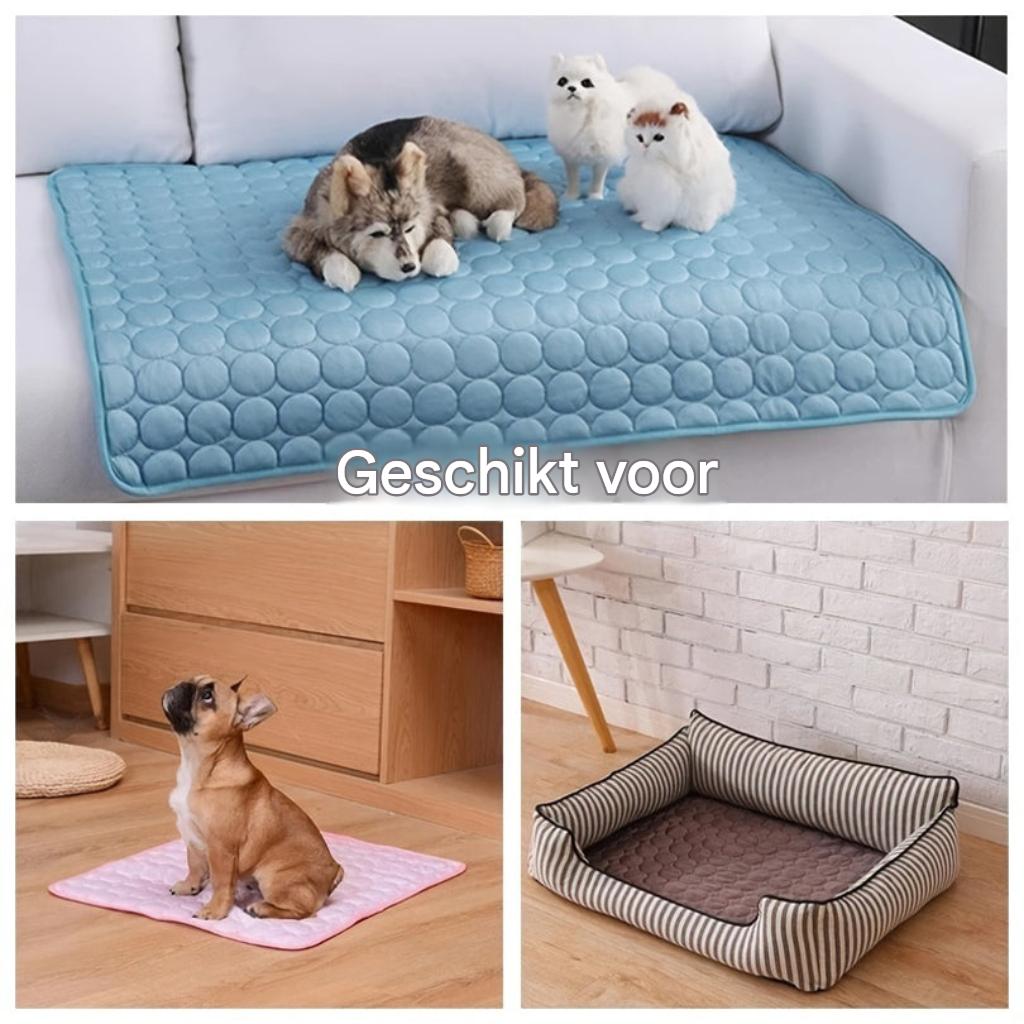 Verkoelende honden koelmat CJ26 voor de zomer; comfortabel huisdierbed voor honden en katten, ideaal tegen hitte.