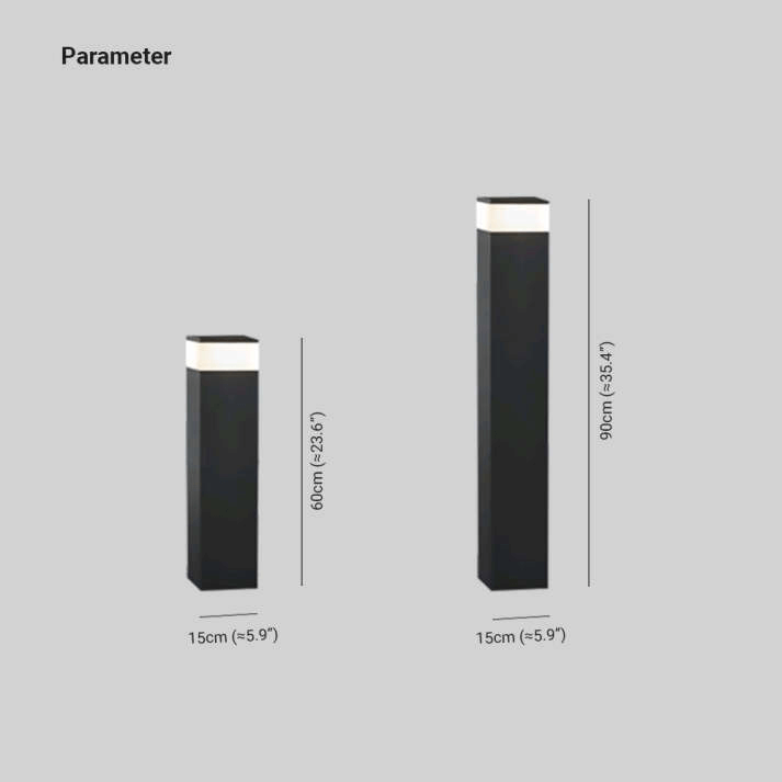 LED Buitenlamp - Rechthoekig Metaal Design