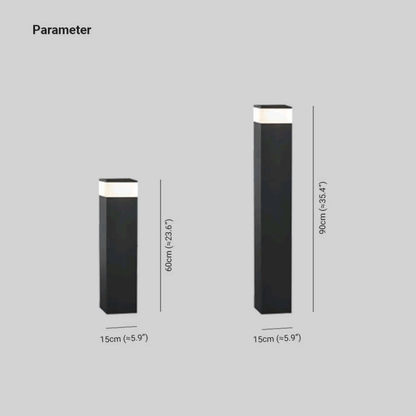 LED Buitenlamp - Rechthoekig Metaal Design