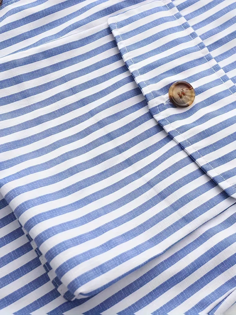 Hoogwaardig gestreept herenoverhemd, slim fit, lange mouwen, duurzaam en comfortabel.