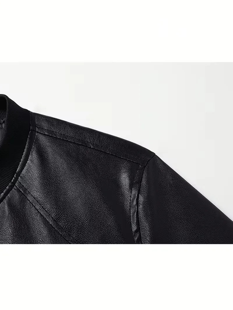 Smart casual zwart slim fit heren bomberjack, lange mouwen, comfortabel en stijlvol.