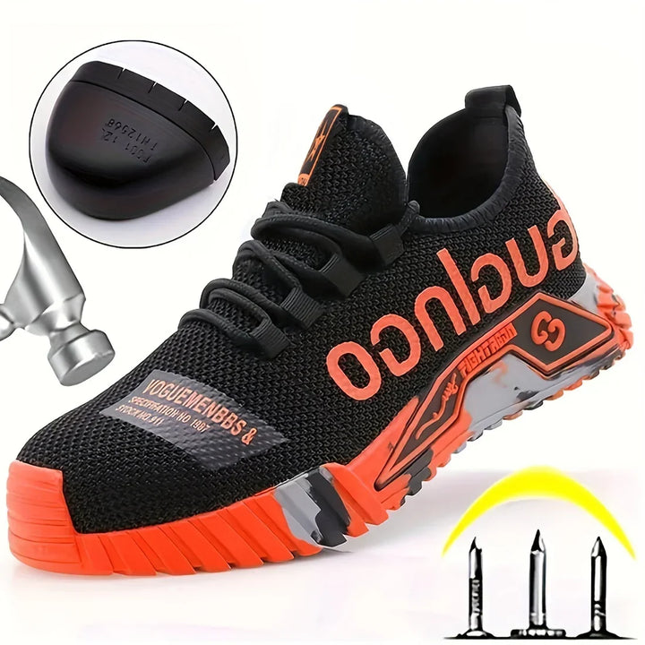 Uniseks werkschoenen met stalen neus, ademend en antislip, voor optimale veiligheid en comfort op het werk.