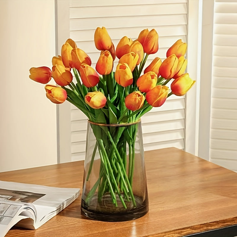Zijdezachte kunst tulpen, voelen bijna echt aan, voor een luxe en natuurlijke uitstraling.