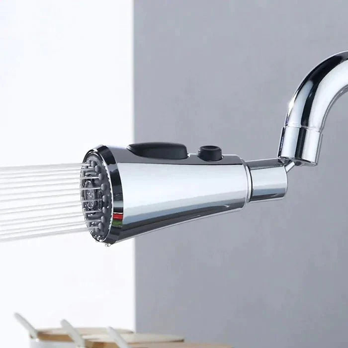 360° draaibare kraankop voor keuken, met 3 sproeistanden. Flexibele waterkraan hulp voor efficiënt schoonmaken.